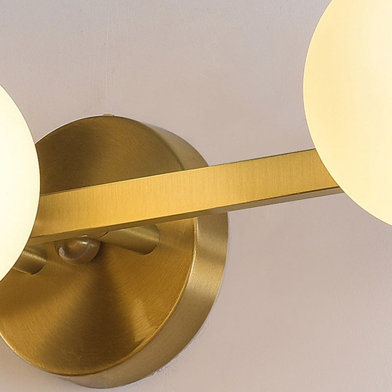 Postmodern Globe Vanity Sconce Lights Milk Glass Wall Monte Funture per bagno
