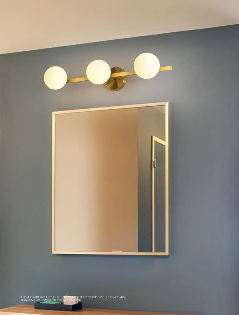 Postmodern Globe Vanity Sconce Lights Milk Glass Wall Monte Funture per bagno