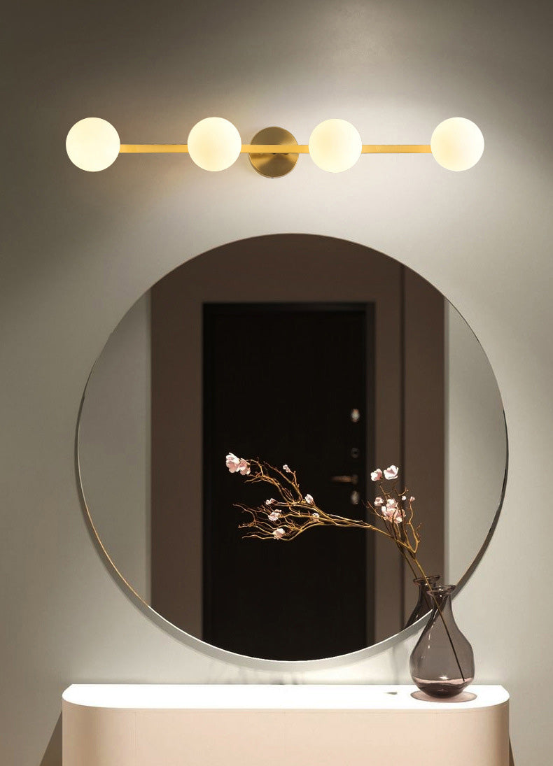 Postmodern Globe Vanity Sconce Lights Milk Glass Wall Monte Funture per bagno