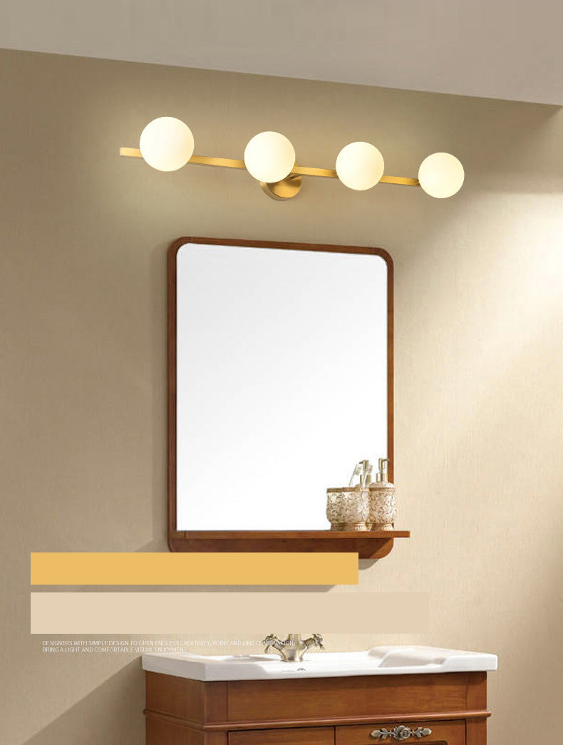 Postmodern Globe Vanity Sconce Lights Milk Glass Wall Monte Funture per bagno
