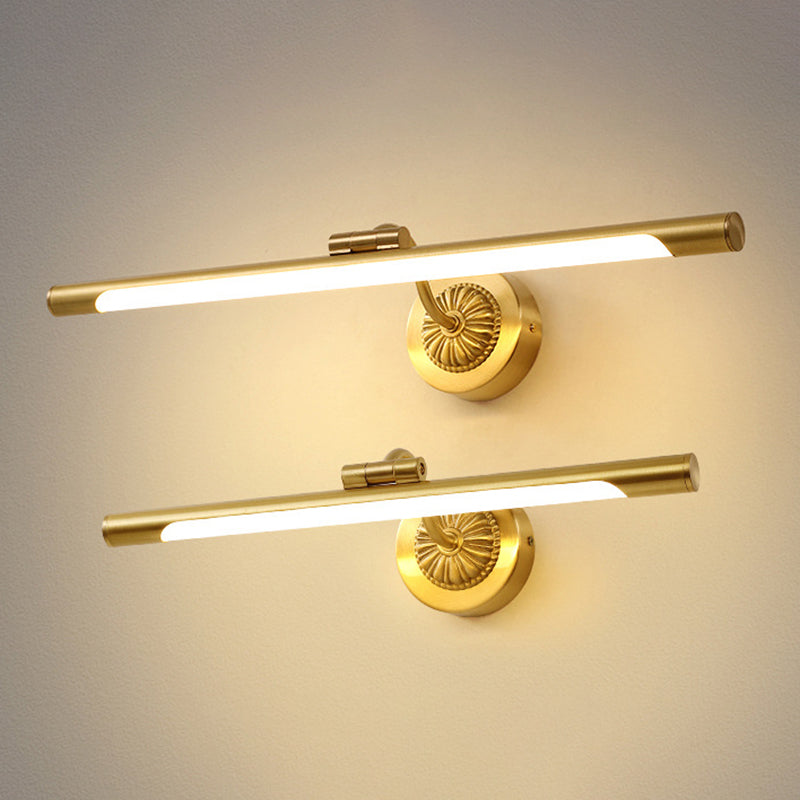 Luces de pared de tocador lineal Simplicidad posmoderna Disparo de pared acrílico para baño