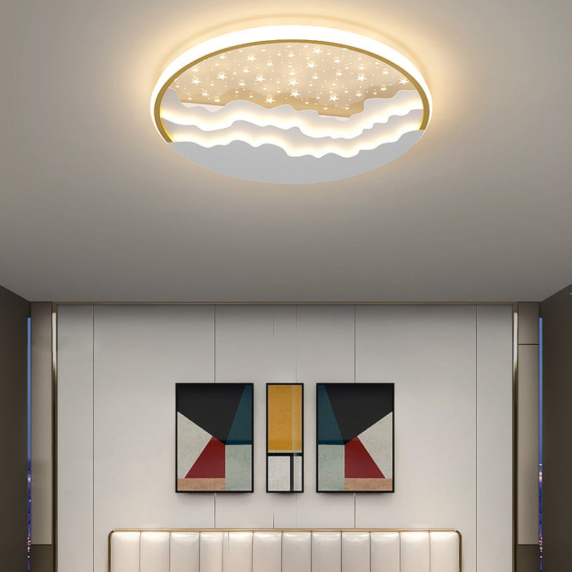 Lumière simple menée ronde en métal de style moderne d'appareils d'éclairage de plafond de bâti affleurant