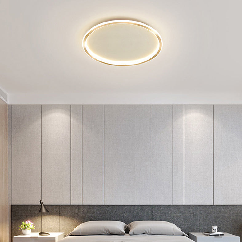 Goldfarbene LED-Deckenleuchte mit Schleifen, einfache, prägnante Acryl-Unterputzbeleuchtung für die Veranda im Flur