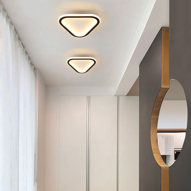 Dispositivo de techo de LED geométrico sencillo de iluminación de montaje de descarga de metal conciso para el corredor de pasillo