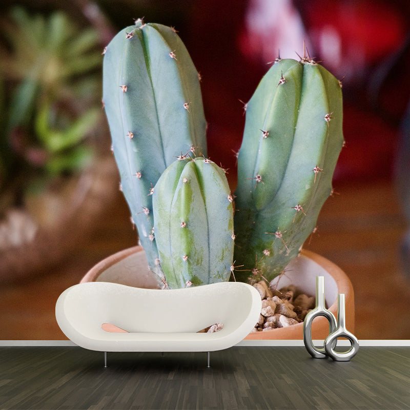 Green Plant Wall Covering Customized Size Wall Mural for Study Room, Washable