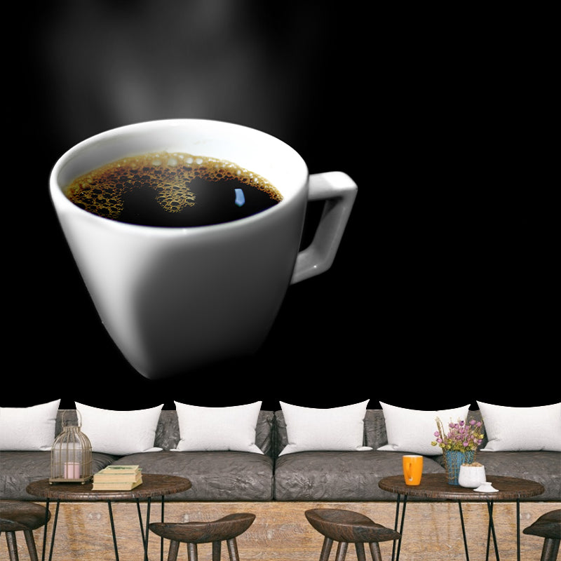 Bitter Coffee Simple Wall Mural for Restaurant Wall Decor, Stain Resistant