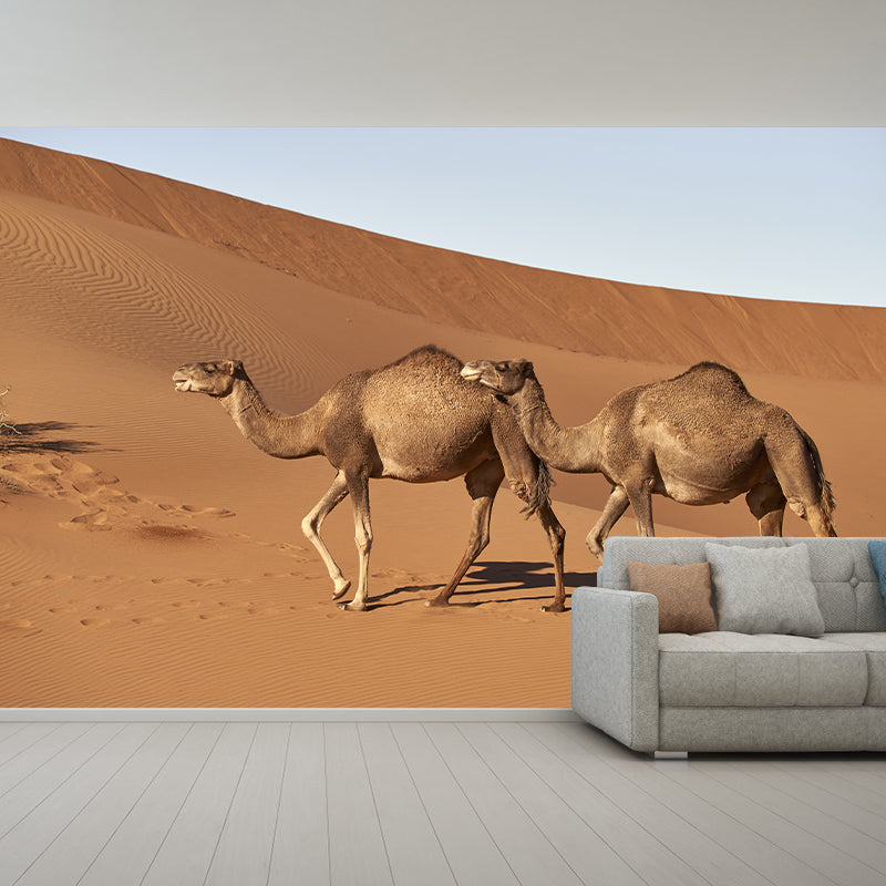 Camel and Desert Stain Resistant Mural Decal Modern Wall Decor for Gust Room