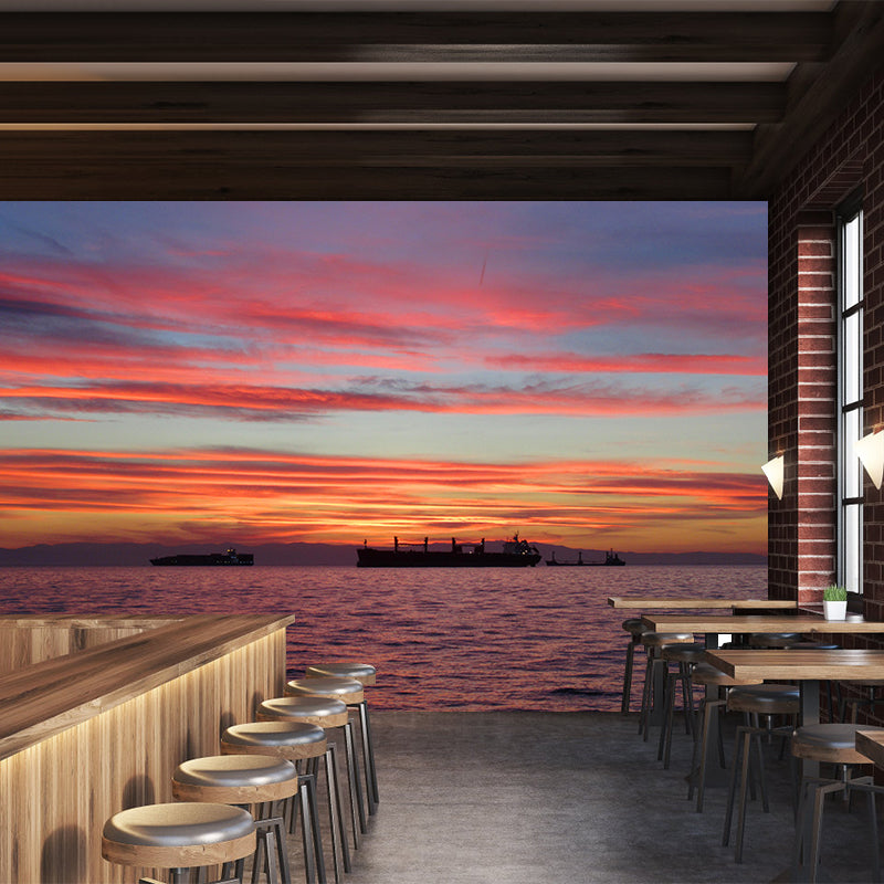 Sea of Twilight Mural Wallpaper Contemporary Wall Covering Bathroom Floor Murals