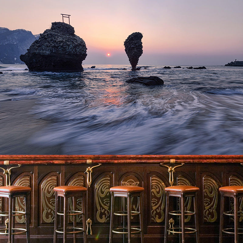 Contemporary Style Sea Wallpaper Mural Wall Covering Bathroom Floor Murals