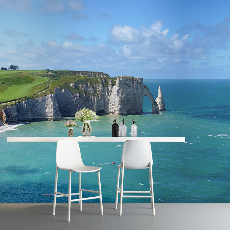 Normandy Waters Wallpaper Mural Contemporary Wall Covering for Sleeping Room