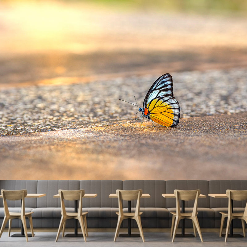 Photography Butterfly Mural Wallpaper Moisture Resistant for Living Room Bedroom