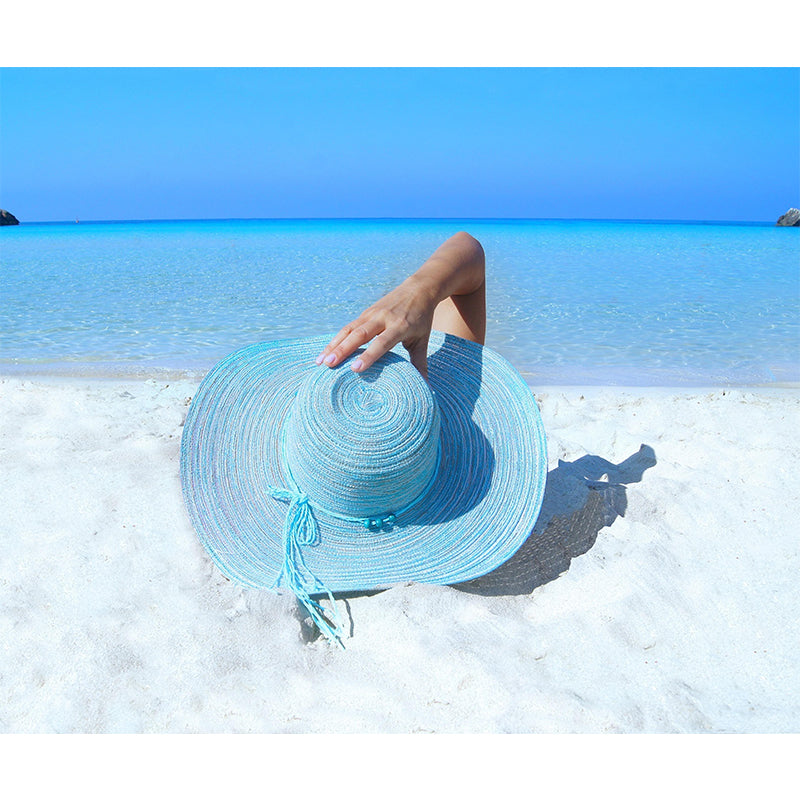 Sandy Beach Coast Wallpaper Mural Contemporary Wall Covering for Bathroom