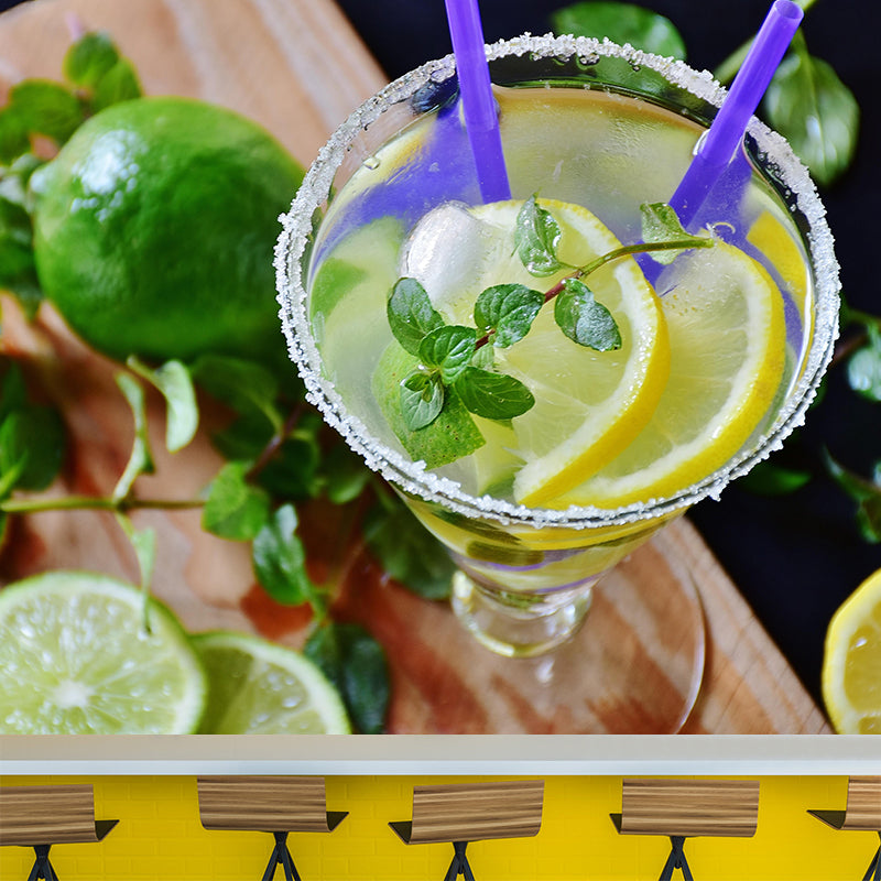 Photography Cocktail Wall Mural Decorative Restaurant Wall Art for Decoration