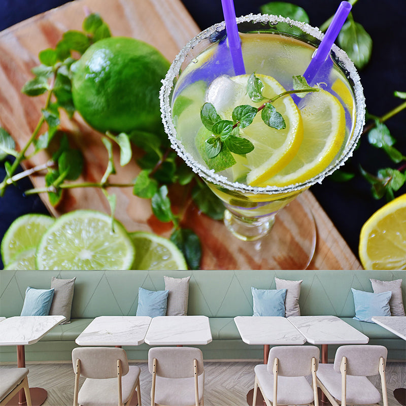 Photography Cocktail Wall Mural Decorative Restaurant Wall Art for Decoration