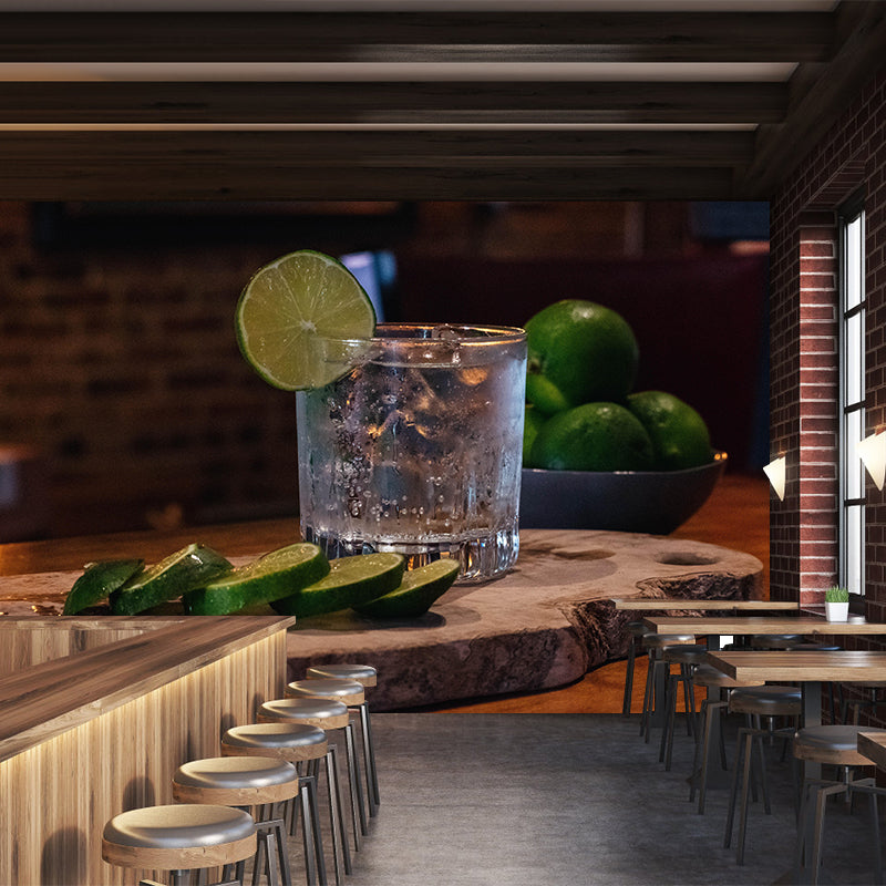 Photography Contemporary Cocktail Wall Mural Decorative Restaurant Wall Art