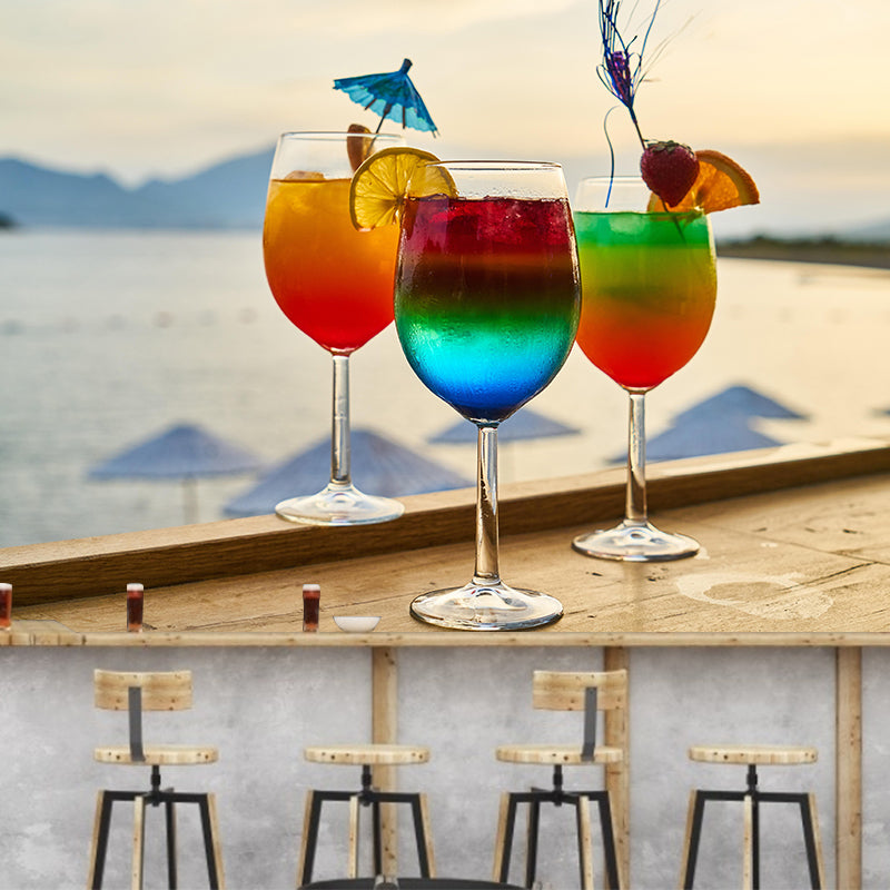 Customized Modern Cocktail Mural Wallpaper Decorative Restaurant Wall Art in Soft Color