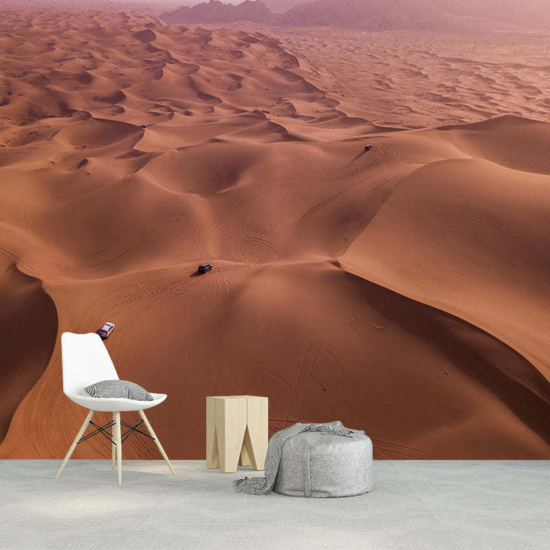Soft Color Desert Landscape Mural Decal Modern Wall Covering for Sitting Room