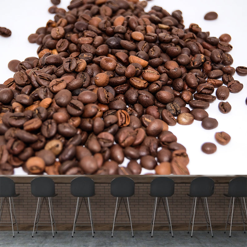 Customized Coffee Beans Mural Wallpaper Commercial Use Decorative Restaurant