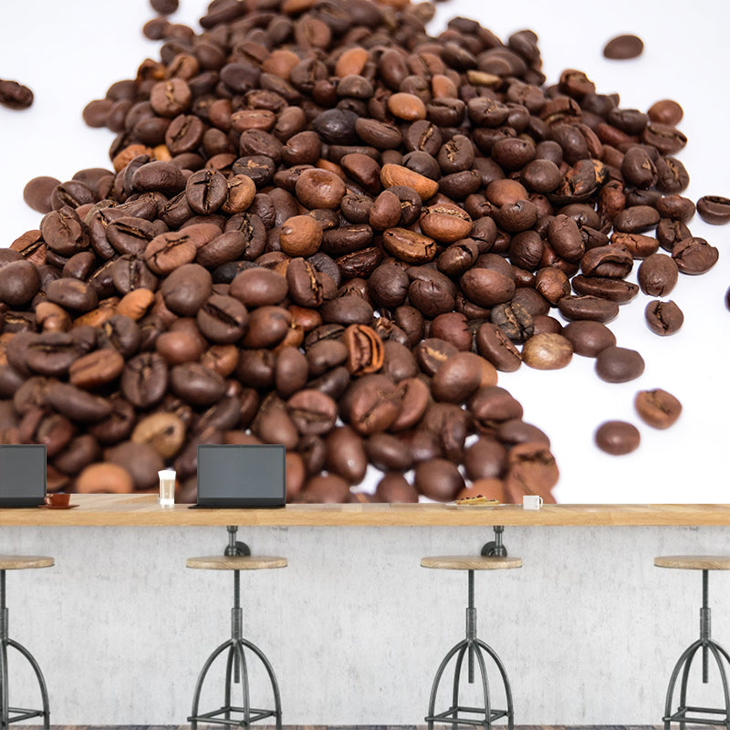 Customized Coffee Beans Mural Wallpaper Commercial Use Decorative Restaurant
