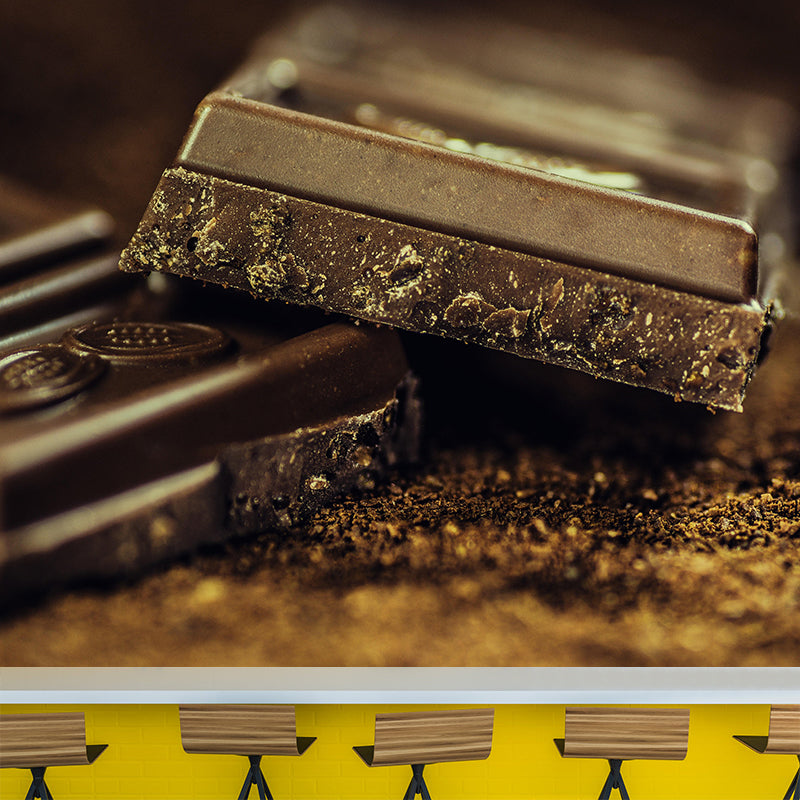 Business Sweet Chocolate Mural Decal Stain Resistant Cake Shop Wall Covering