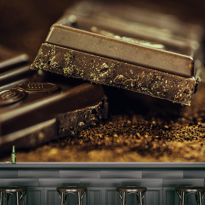 Business Sweet Chocolate Mural Decal Stain Resistant Cake Shop Wall Covering