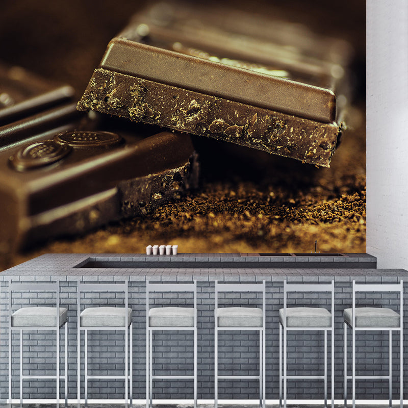 Business Sweet Chocolate Mural Decal Stain Resistant Cake Shop Wall Covering
