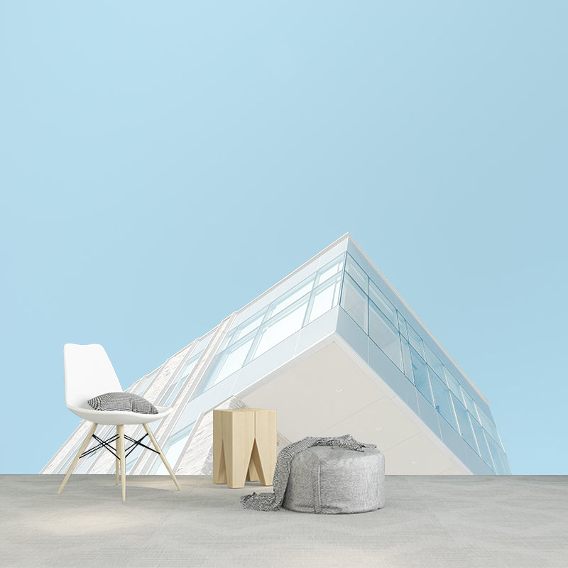 Wandtapete „Gutes Wetter“ im minimalistischen Stil für die Wohnzimmerdekoration in sanften Farben