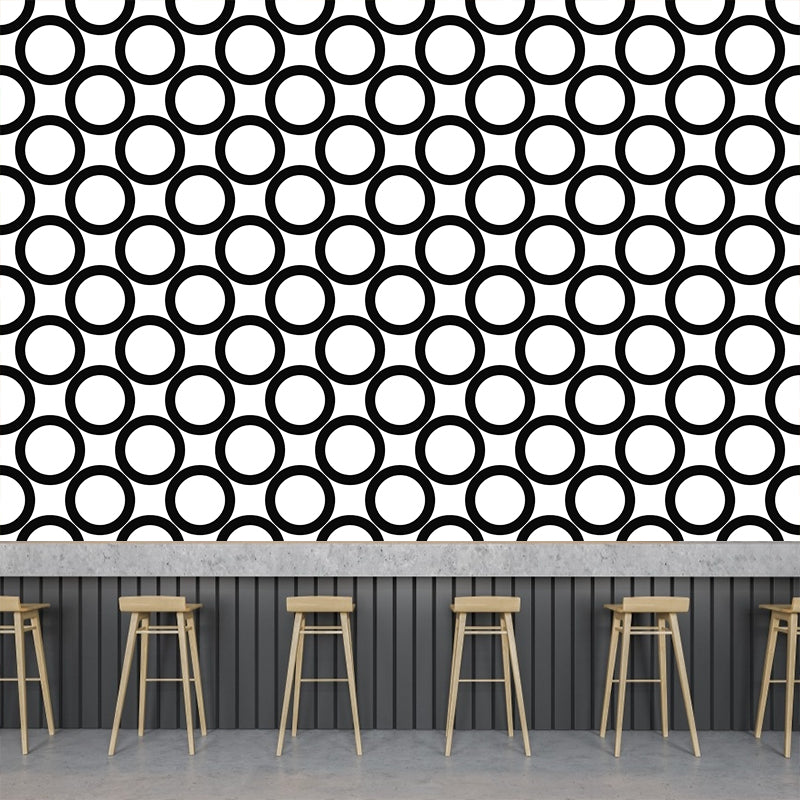 Illustration Geometry Mural Wallpaper Mildew Resistant Wall Covering for House Interior