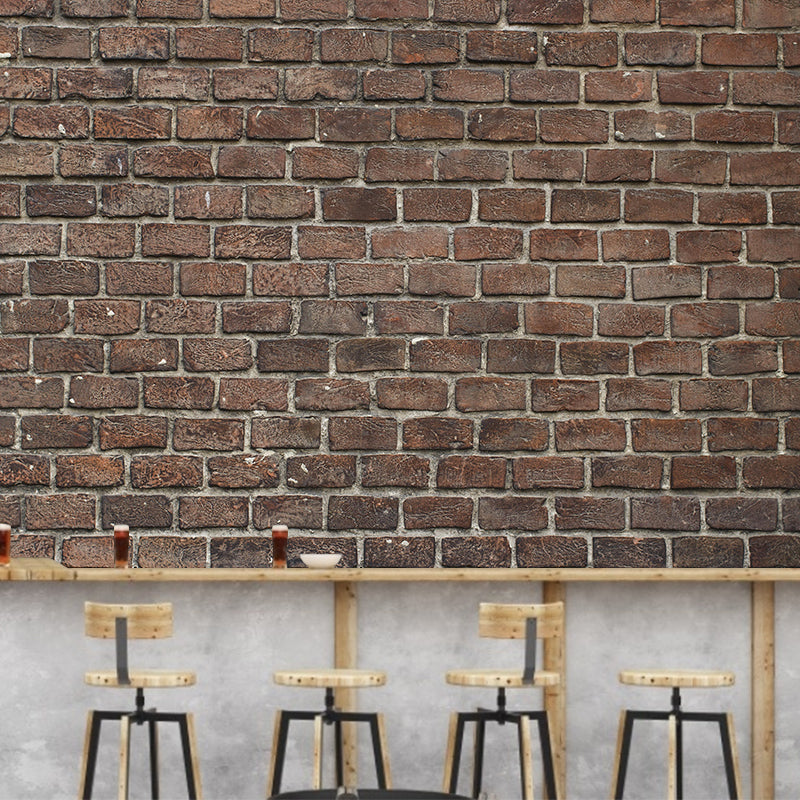 Customized Industrial Style Brick Mural Wall Covering Stain Resistant for Bedroom