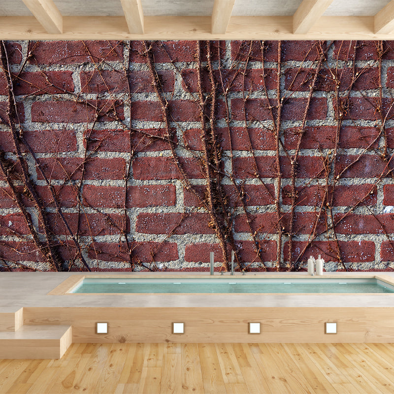 Customized Mural Industrial Style Brick Surface Wallpaper Sitting Room Wall Decor