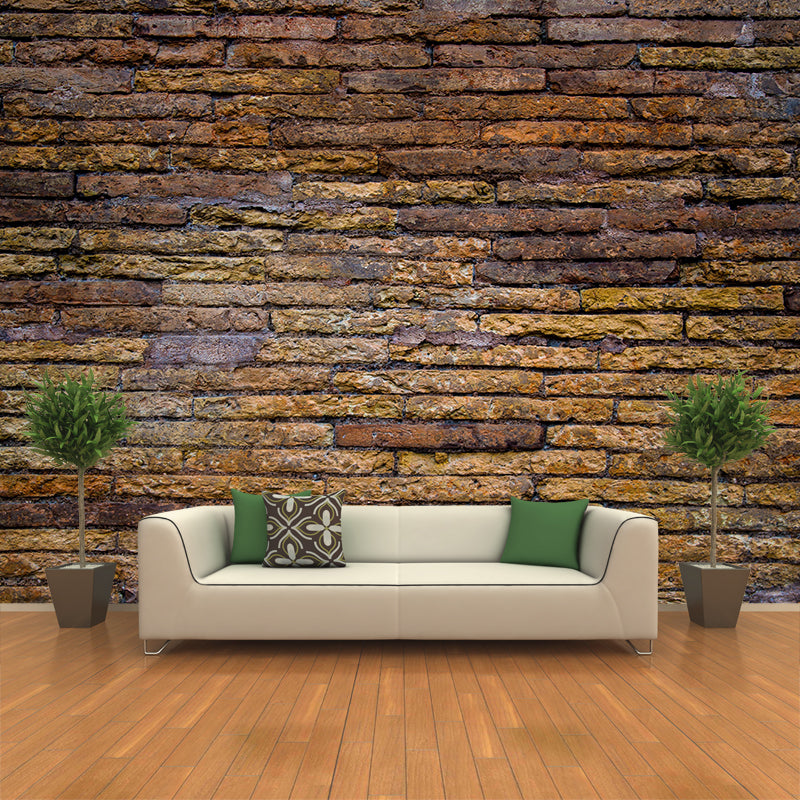 Customized Mural Industrial Style Brick Surface Wallpaper Sitting Room Wall Decor