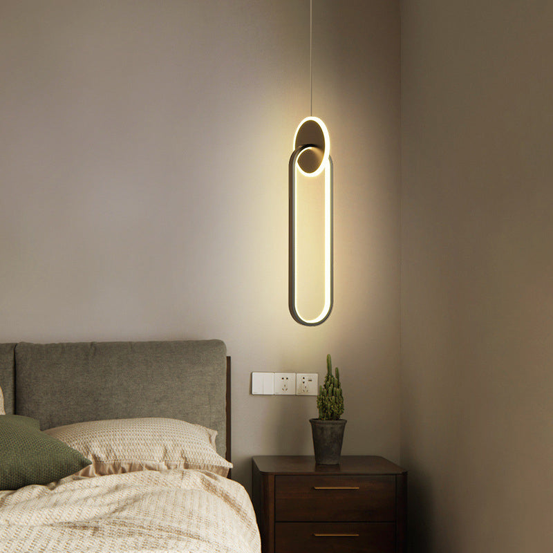 Minimalism LED Hanging Ceiling Light Metal 1-Light Ceiling Pendant Light