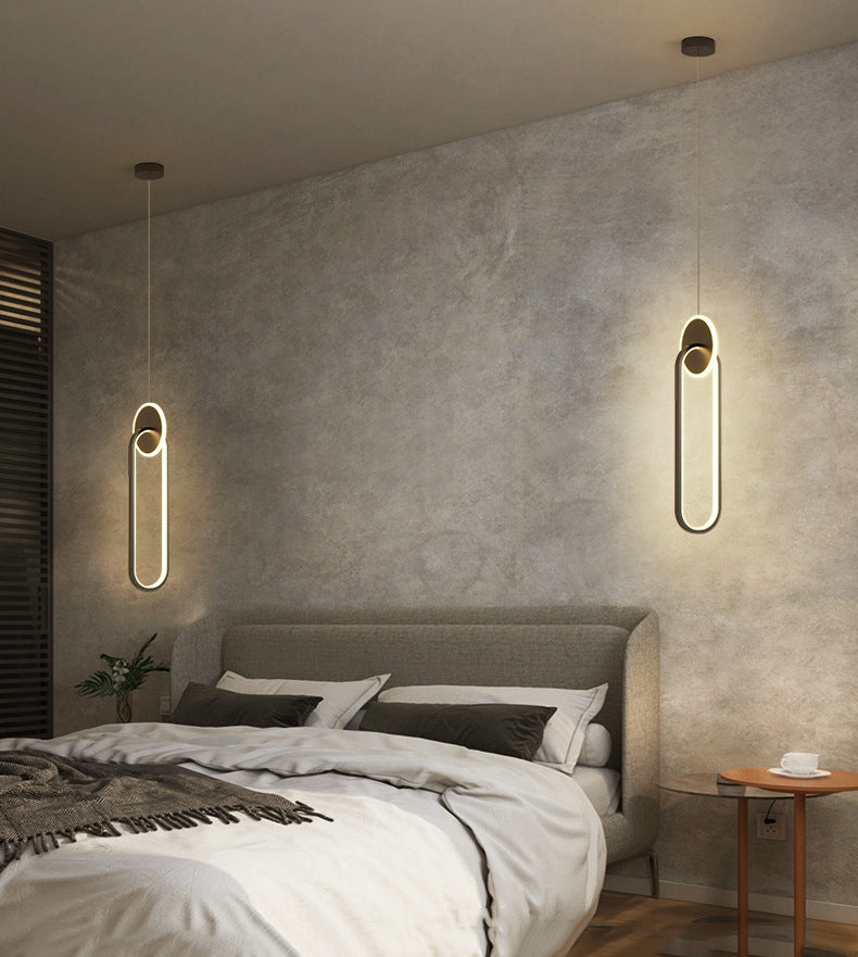 Minimalism LED Hanging Ceiling Light Metal 1-Light Ceiling Pendant Light