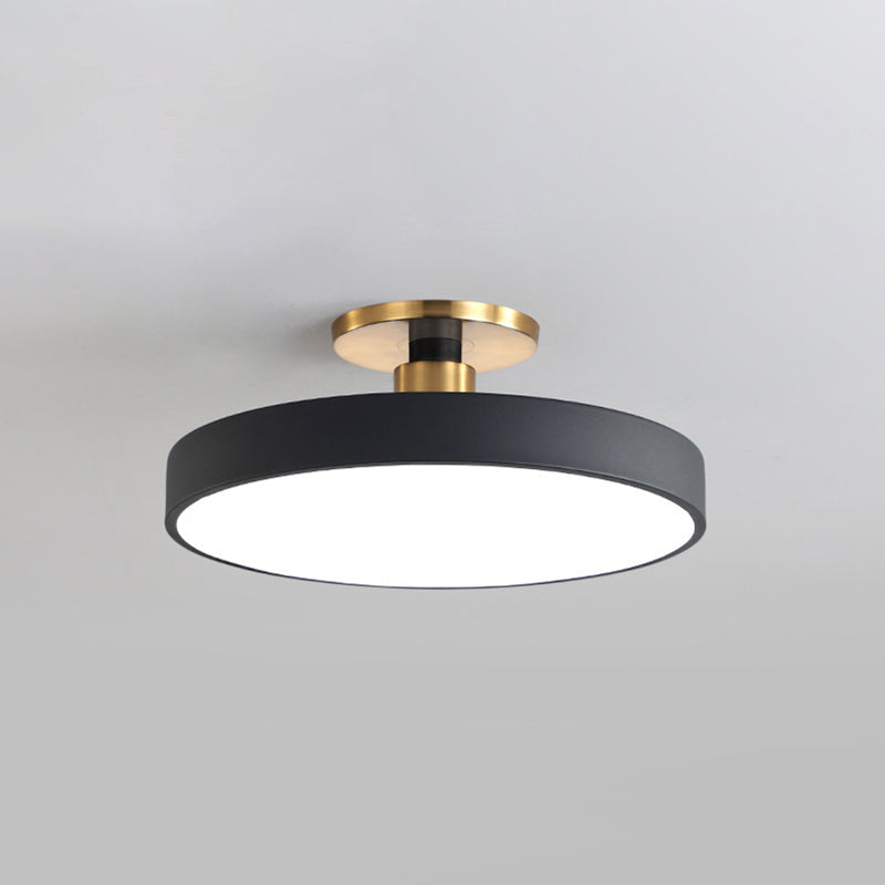 Metalen 1-lichts semi-inbouwlamp Moderne stijl cilinder semi-inbouwplafondverlichting