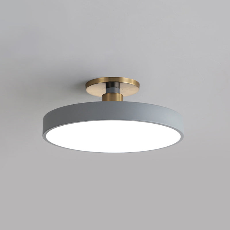 Metalen 1-lichts semi-inbouwlamp Moderne stijl cilinder semi-inbouwplafondverlichting