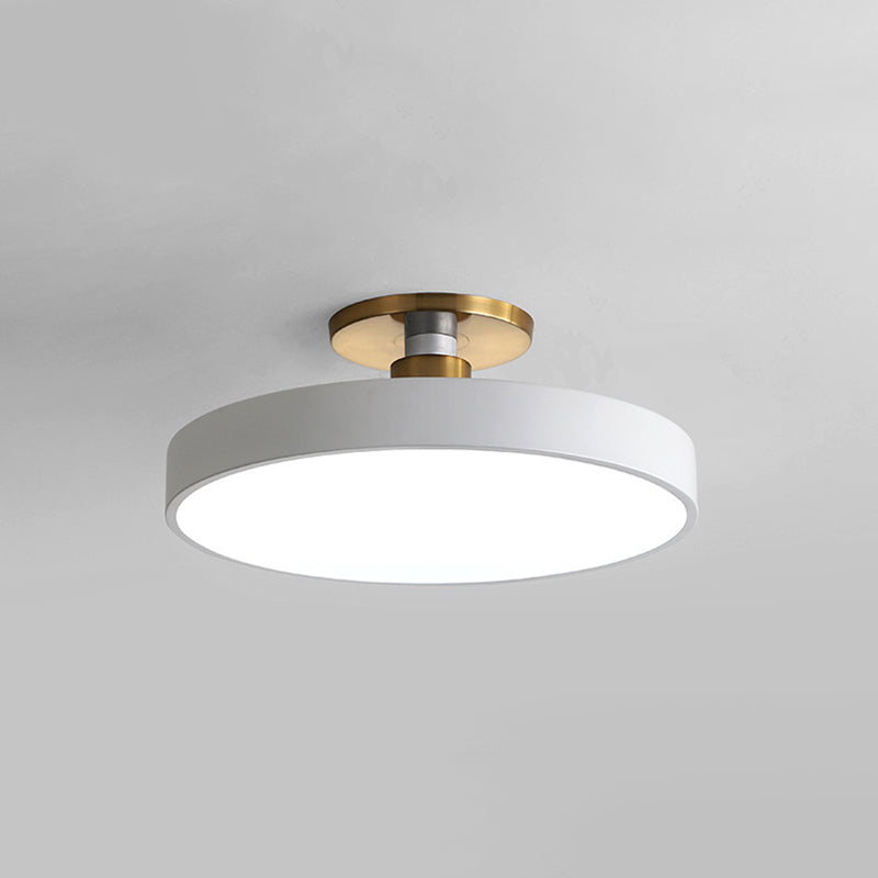 Metalen 1-lichts semi-inbouwlamp Moderne stijl cilinder semi-inbouwplafondverlichting