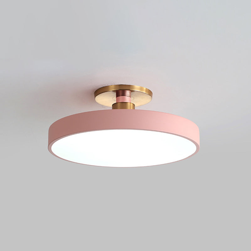 Metalen 1-lichts semi-inbouwlamp Moderne stijl cilinder semi-inbouwplafondverlichting