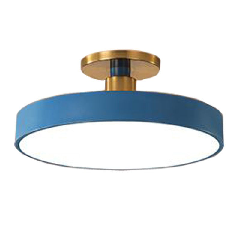 Metalen 1-lichts semi-inbouwlamp Moderne stijl cilinder semi-inbouwplafondverlichting