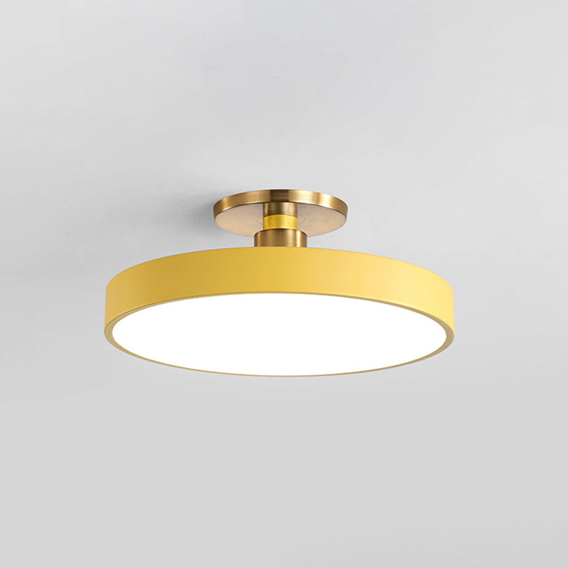 Metalen 1-lichts semi-inbouwlamp Moderne stijl cilinder semi-inbouwplafondverlichting