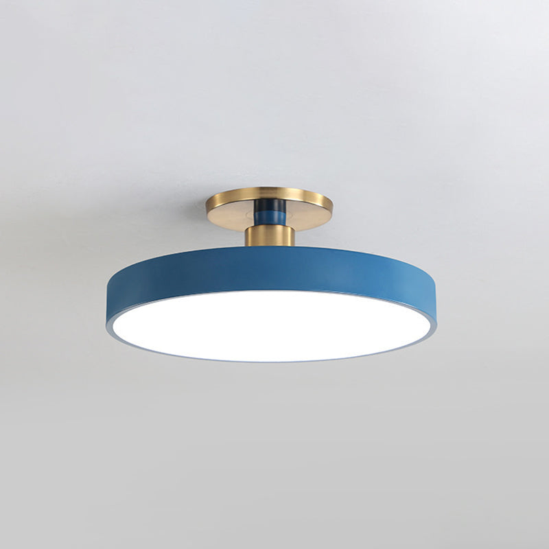 Metalen 1-lichts semi-inbouwlamp Moderne stijl cilinder semi-inbouwplafondverlichting