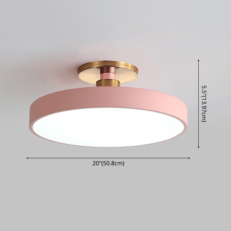 Metalen 1-lichts semi-inbouwlamp Moderne stijl cilinder semi-inbouwplafondverlichting