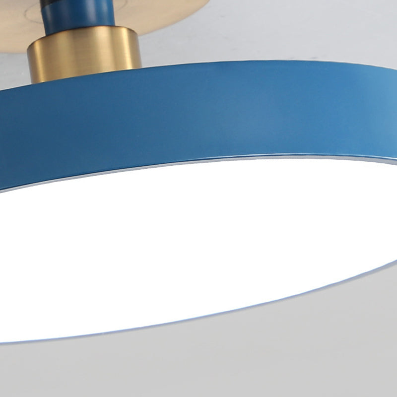 Metalen 1-lichts semi-inbouwlamp Moderne stijl cilinder semi-inbouwplafondverlichting