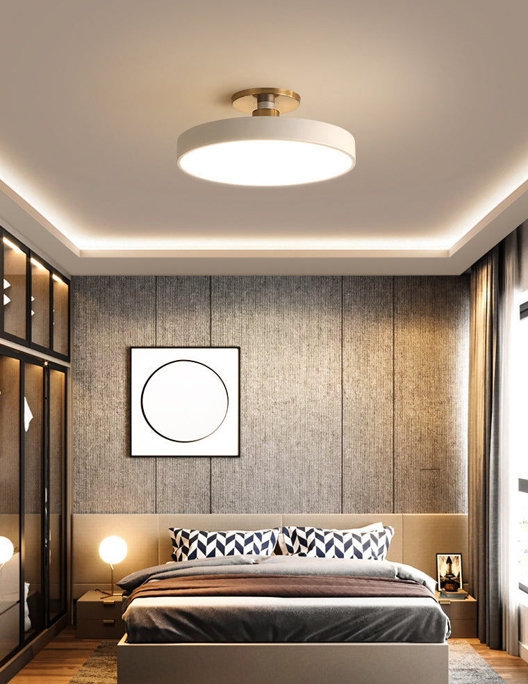 Metalen 1-lichts semi-inbouwlamp Moderne stijl cilinder semi-inbouwplafondverlichting