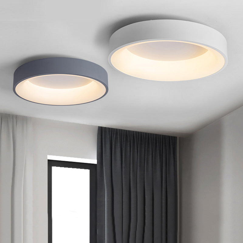 1-Light Round Shaped Flush Mount Light Modern Style Metal Led Flush Mount