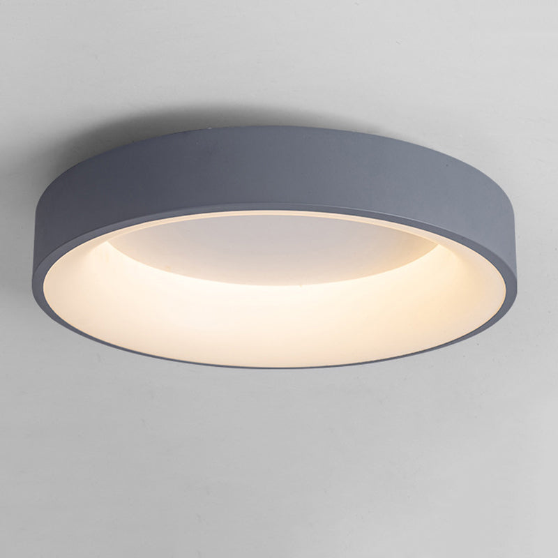 1-Light Round Shaped Flush Mount Light Modern Style Metal Led Flush Mount