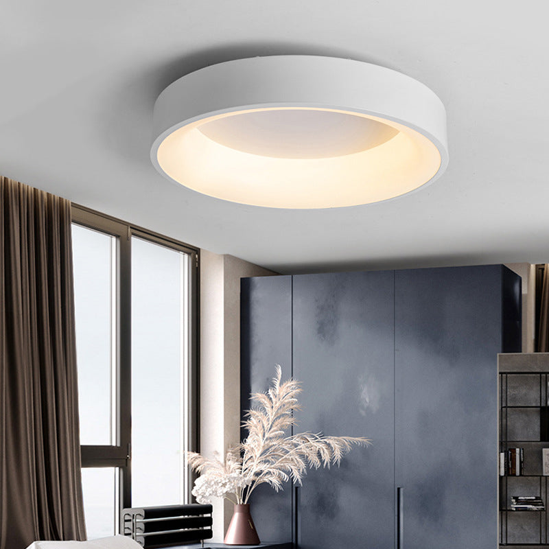 1-Light Round Shaped Flush Mount Light Modern Style Metal Led Flush Mount