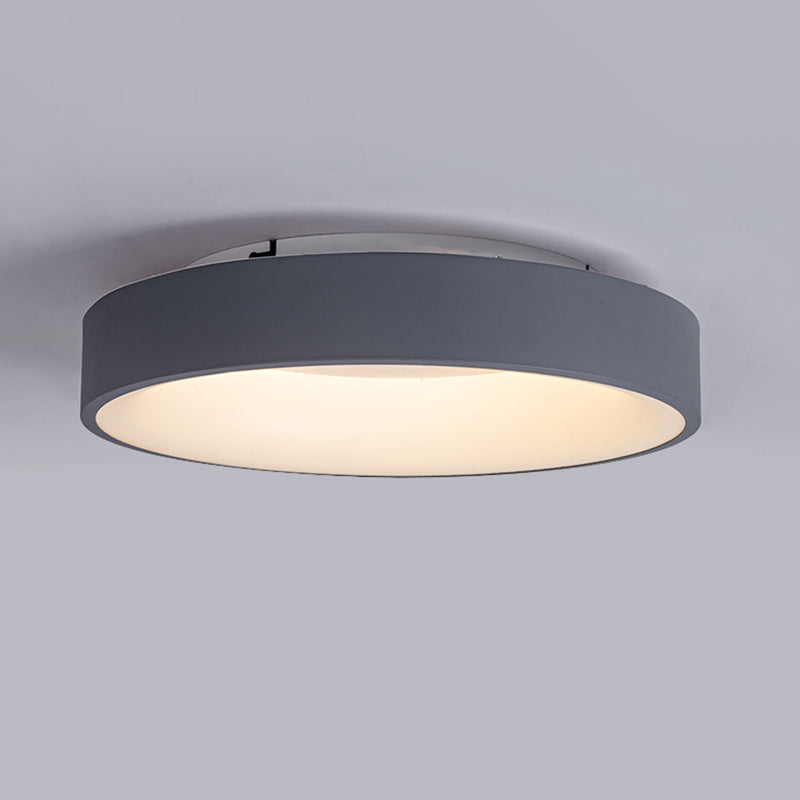 1-Light Round Shaped Flush Mount Light Modern Style Metal Led Flush Mount