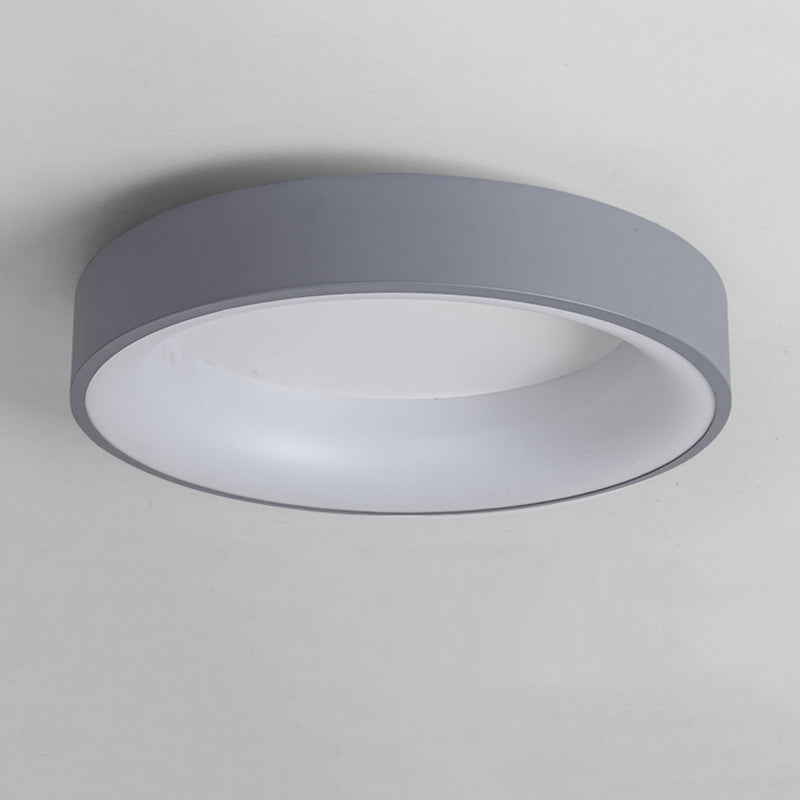 1-Light Round Shaped Flush Mount Light Modern Style Metal Led Flush Mount
