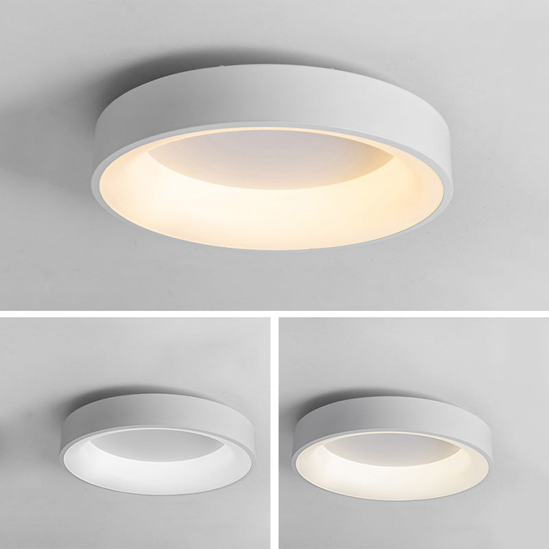 1-Light Round Shaped Flush Mount Light Modern Style Metal Led Flush Mount