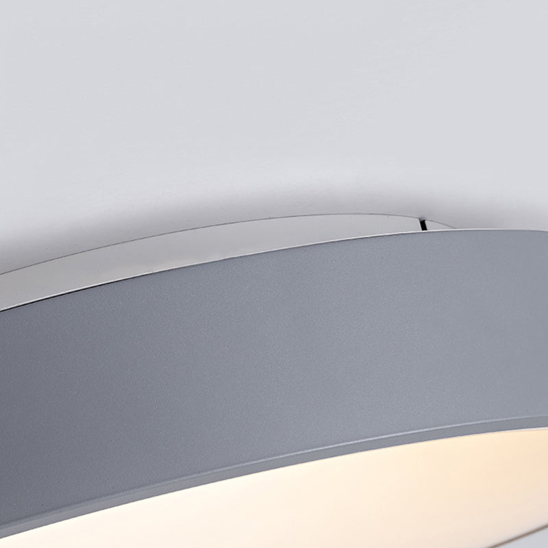 1-Light Round Shaped Flush Mount Light Modern Style Metal Led Flush Mount